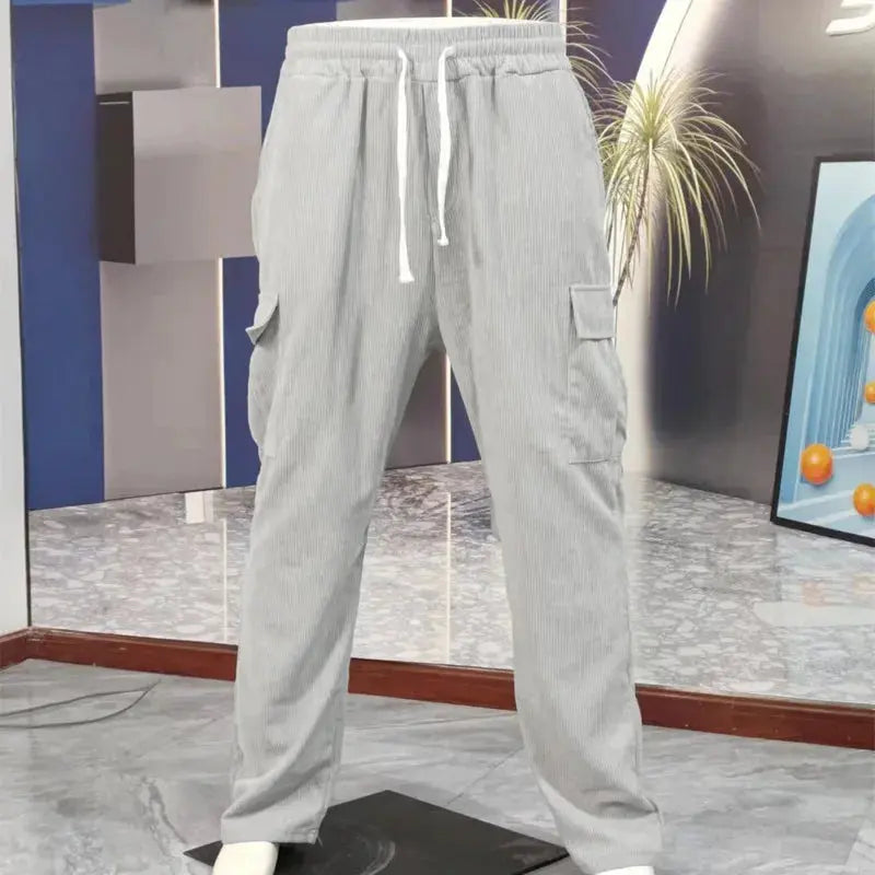 High-quality Corduroy Men's Work Pants, Business Casual Luxurious Loose Long Pants, Sports and Fitness Running Training Pants Suncollections