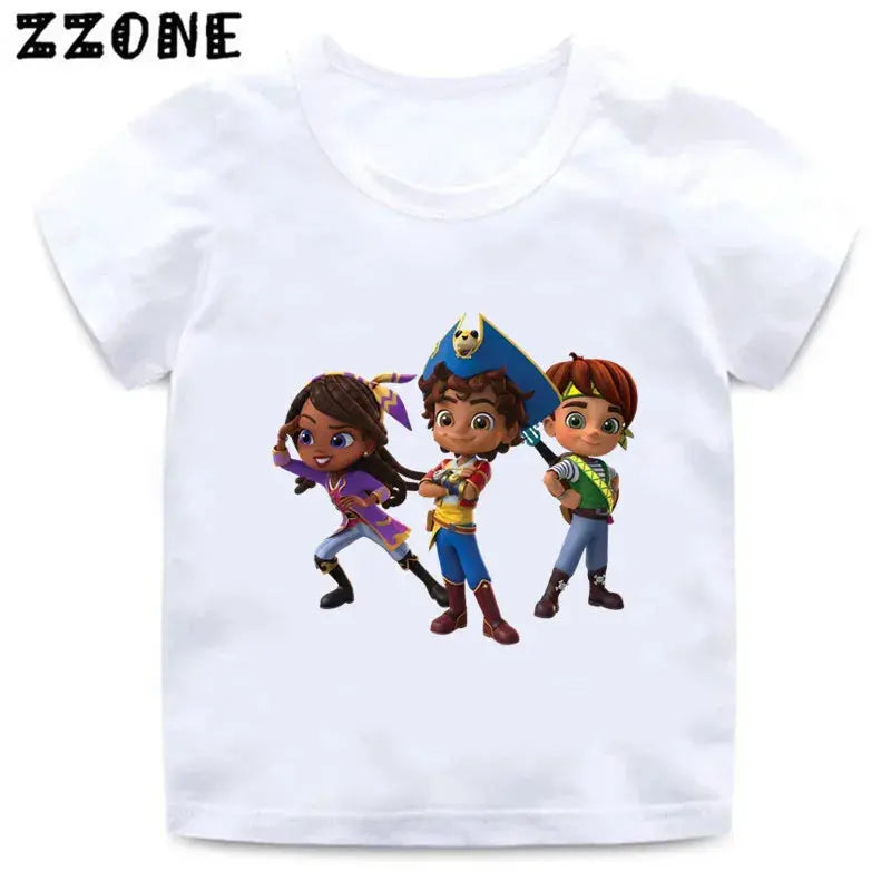 Hot Sale Santiago of The Seas Print Cartoon Kids T-Shirts Funny Girls Clothes Baby Boys T shirt Summer Children Tops,ooo5877 - Suncollections