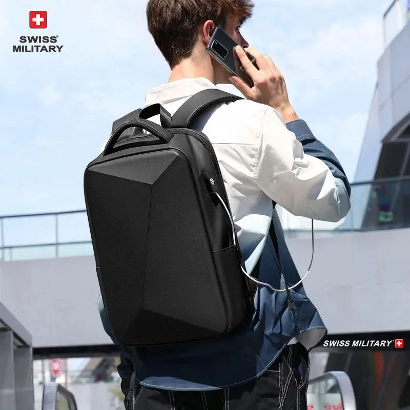 Swiss Military Brand Laptop Backpack Anti-theft Waterproof Casual Backpack USB Charging Men Business Travel Bag Backpack Mochila - Suncollections