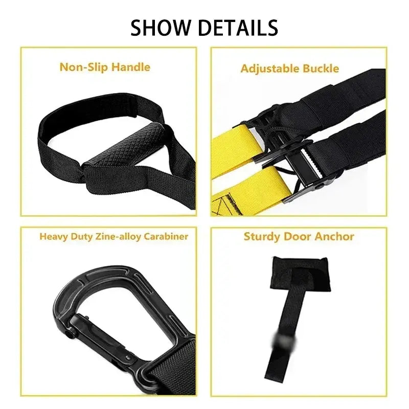 Suspension Training Strap Fitness Strength Power Suspension Trainer - Suncollections