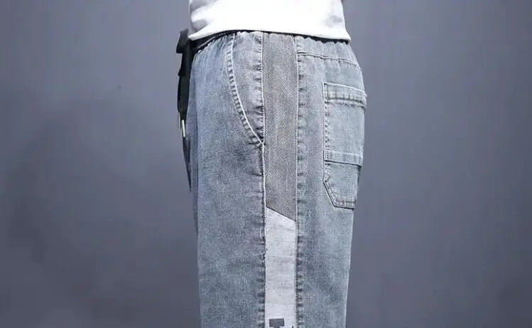 Gray Male Denim Shorts Graphic Straight Buttons Men's Short Jeans Pants Cowboy Retro Y2k Streetwear Wide Rude Summer New In Cut Suncollections