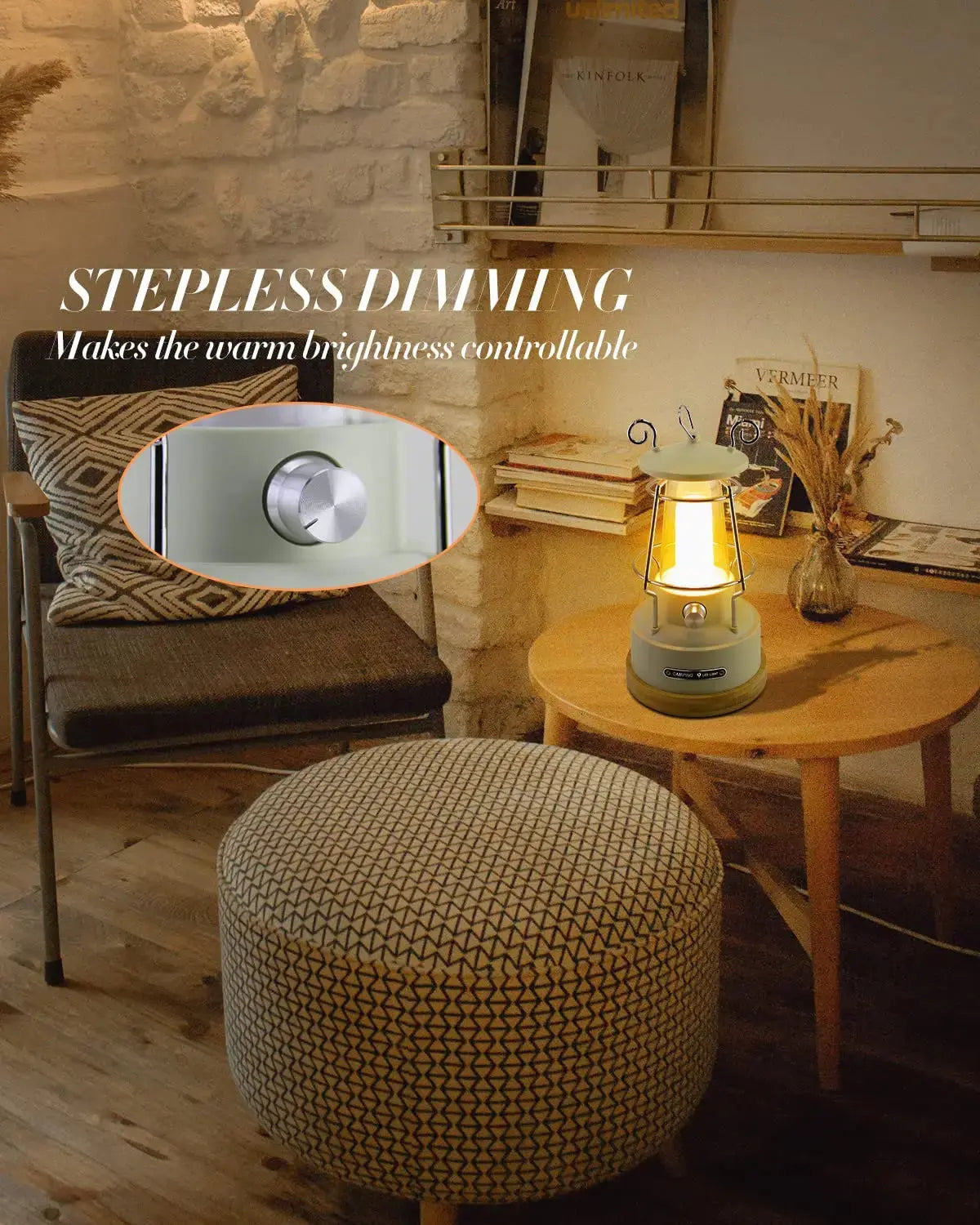 VN Retro Handle Camping Lantern Rechargeable Dimmable LED Vintage Lanterns Battery Powered Waterproof LED Retro Camping Lights - Suncollections