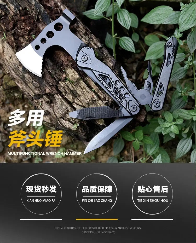 LETGOS Multitool camping axe 16-in-1 portable Gear survival tool - Suncollections