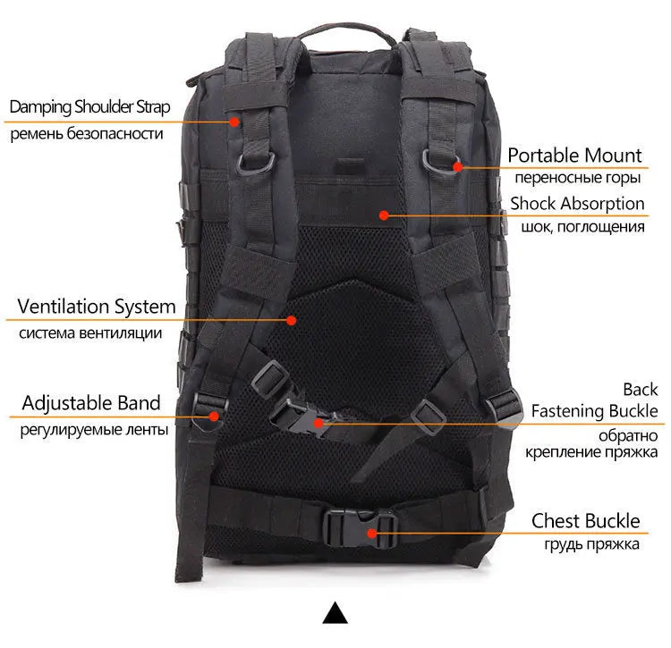 50L Man Tactical Backpacks Outdoor Traveling Bag - Suncollections