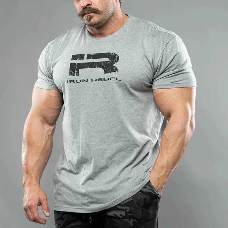 New Sports T-shirt Men's and Women's Loose Round Neck Casual American Printed High Quality Cotton Fitness Jacket Short Sleeve Suncollections