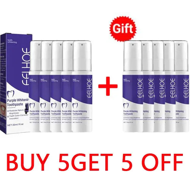 Teeth Cleansing Whitening Toothpaste Whiten Gel Whitener Bleach Removes Stains - Suncollections