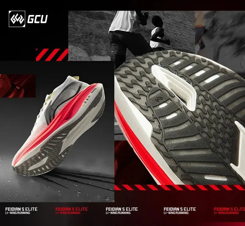 Li-Ning Men Women FEIDIAN 5 ELITE Racing Running Shoes SUPER BOOM LiNing CARBON-FIBER PLATE Shoes Anti-Slip Sneakers ARMV003 Suncollections