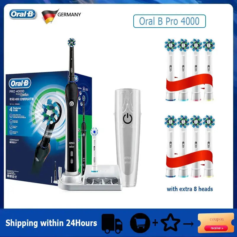 Oral B Electric Toothbrush Pro 4000 3D - Suncollections