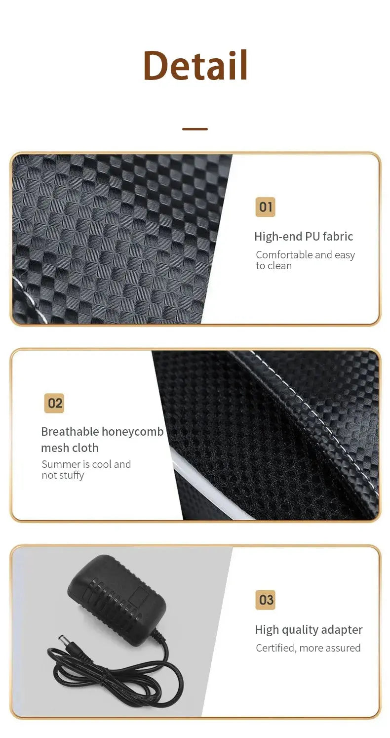 Electric Massage Neck Pillow Shiatsu Head Cervical Airbag Traction Body Back Waist Massager Car with Heating Vibrating Massage - Suncollections