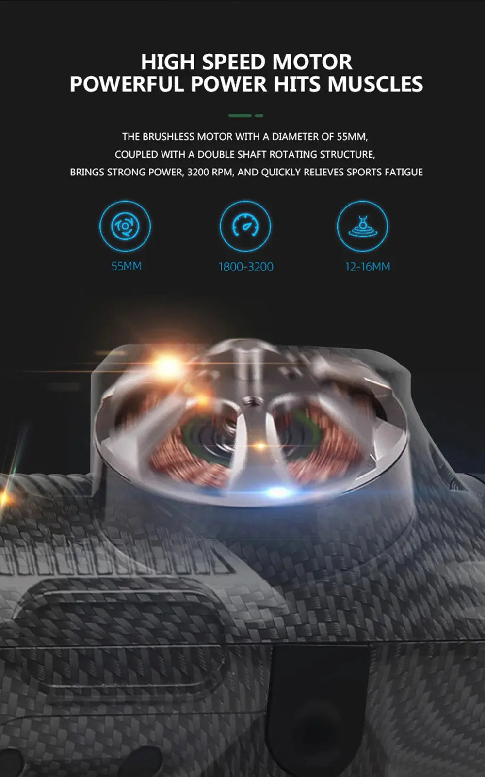 12V Professional Massage Gun With Portable Bag - Suncollections