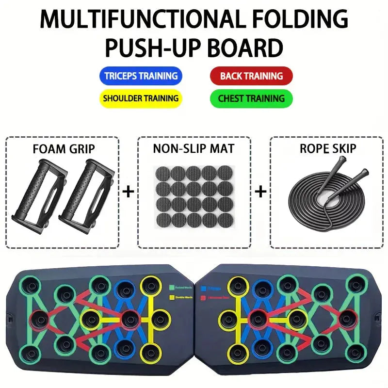Portable Multifunctional Push-up Board Set With Handles - Suncollections