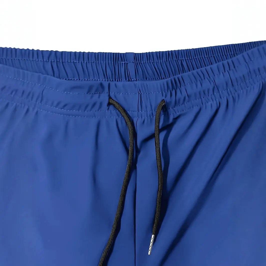 Men's casual pants, ice silk casual pants, sports cropped pants, high stretch, zippered pockets, elastic pants, fashionable casu Suncollections