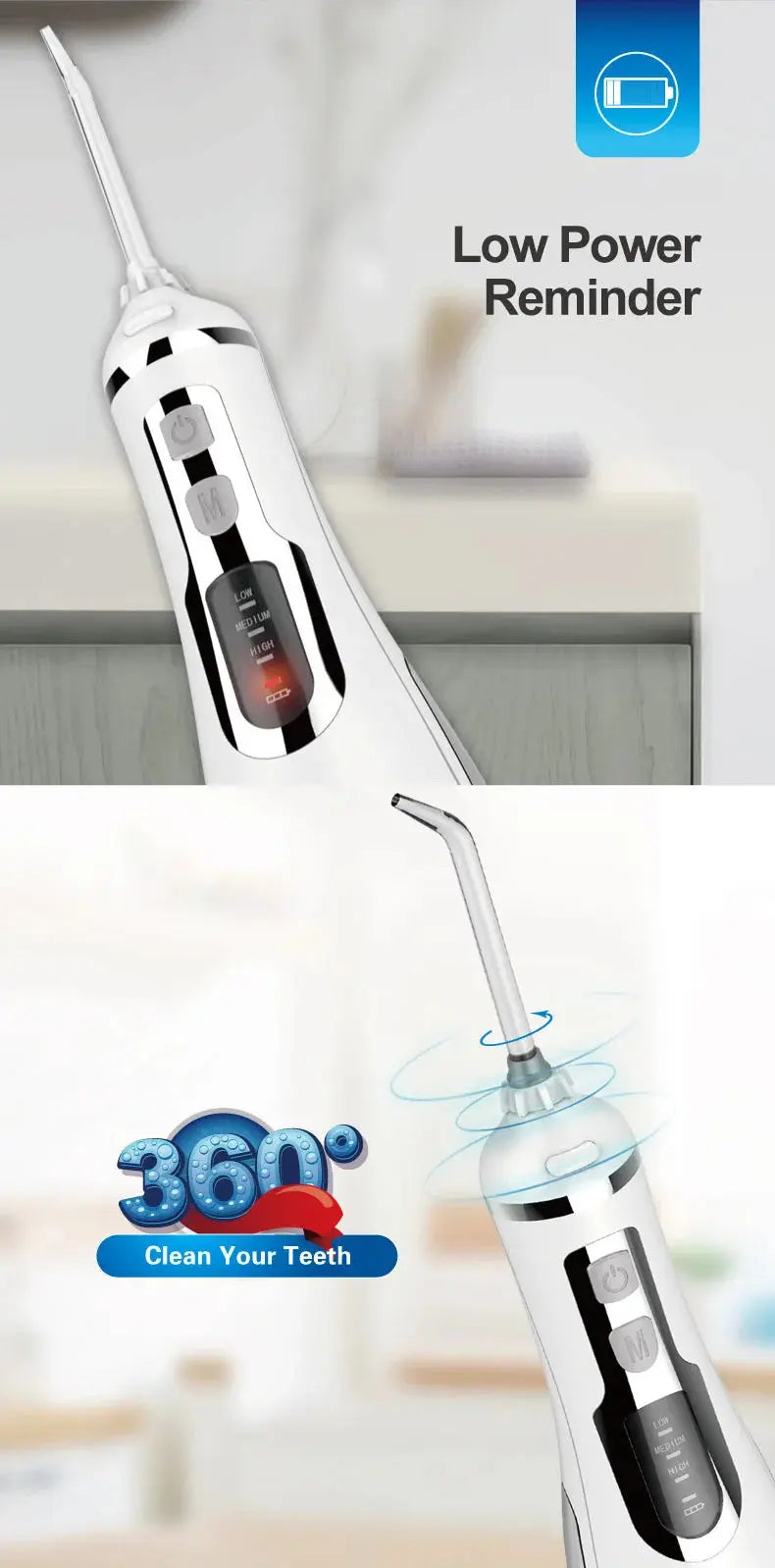 Waterpulse V500 Portable Oral Irrigator Dental Water Jet Flosser - Suncollections