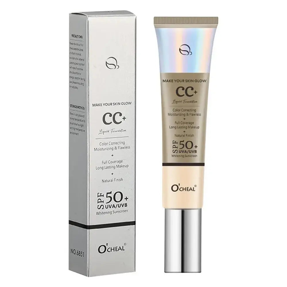 CC Cream With SPF 50 Color Correcting Cream SPF 50 Sunscreen Full Coverage Foundation Lightweight Foundation Moisturizing - Suncollections