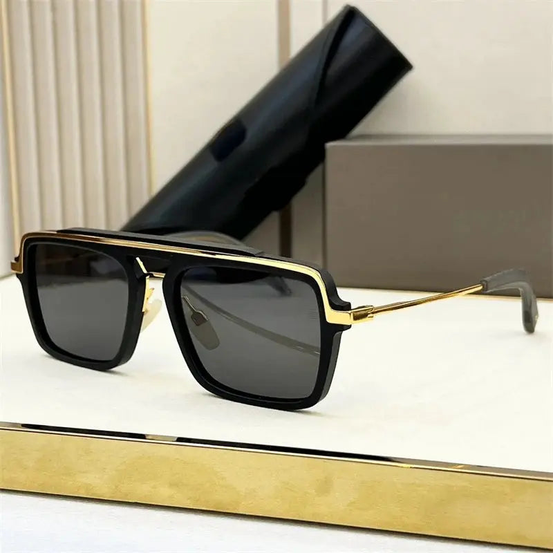 DILTA LANCIER DLS400 Rectangle Trendy Sunglasses Shades for Women&men Fashion UV Protected Titanium Sun Glasses for man - Suncollections