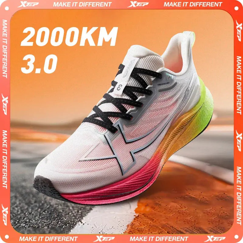 Xtep Men's Running Shoes 2000km 3.0 2025 Spring Lightweight Cushioned Wear-Resistant Training Jogging Sneakers 875119110032 Suncollections