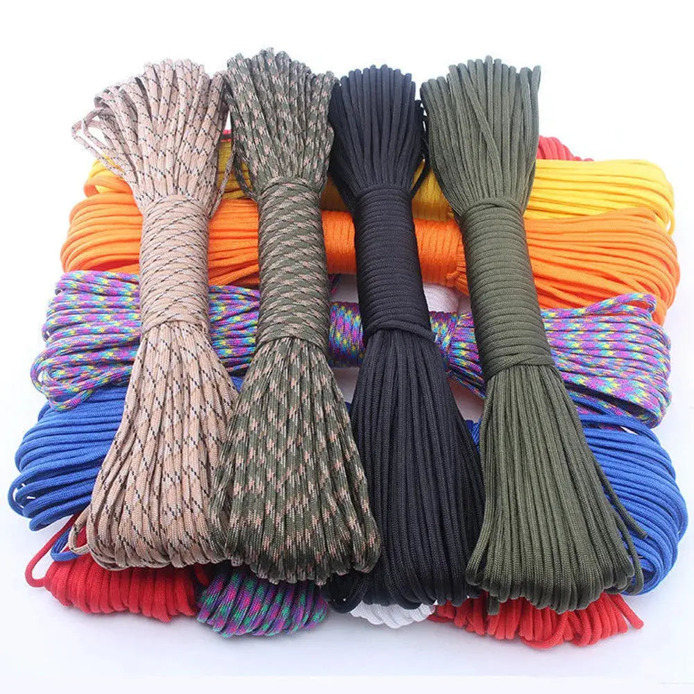 550 Paracord 7 Strand 4mm Military Tactical Parachute Cord Camping Accessories Outdoor Survival DIY Bracelet Rope - Suncollections