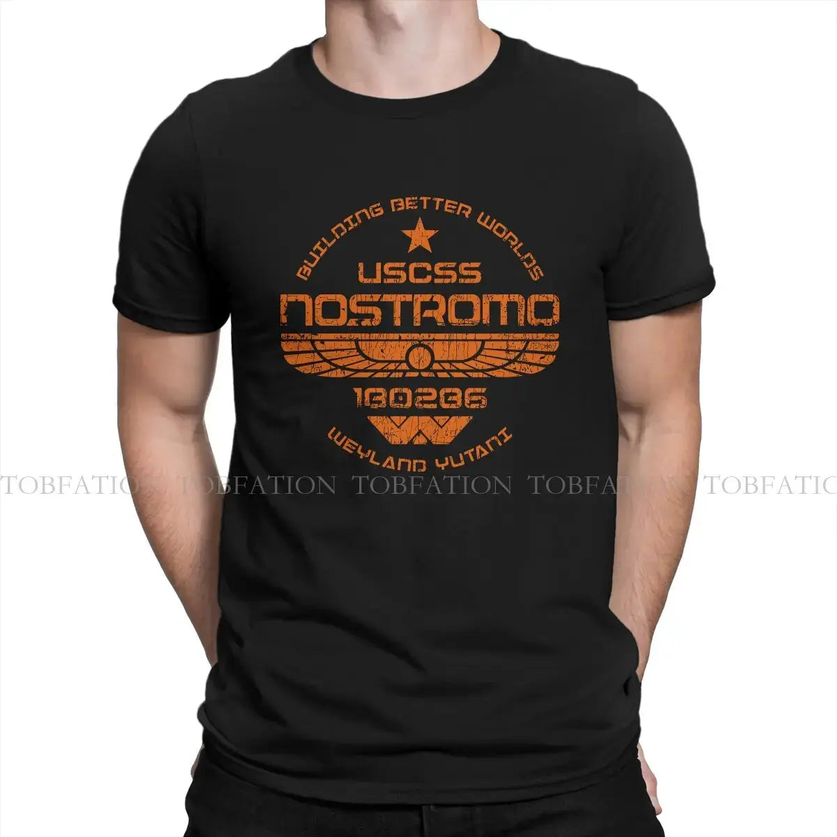 USCSS Nostromo TShirt For Men Alien UFO Clothing Fashion T Shirt 100% Cotton Soft Printed Fluffy - Suncollections