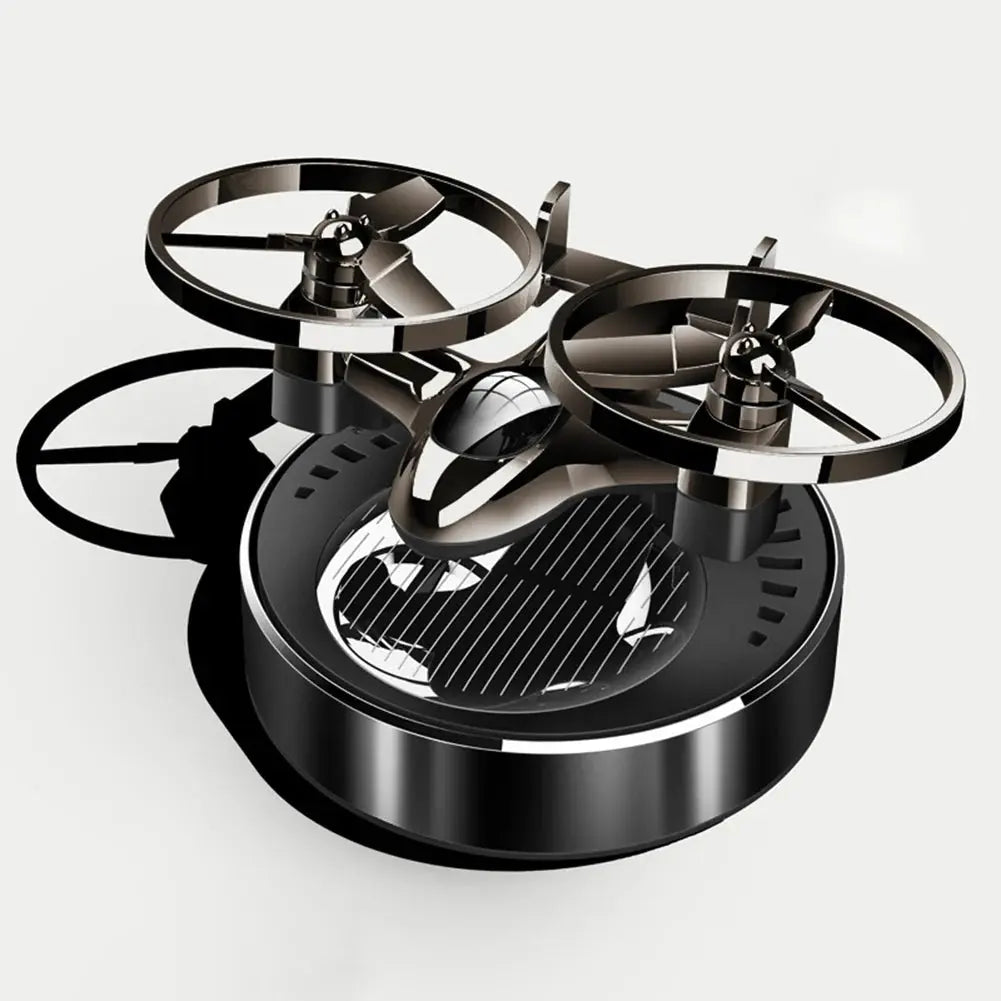 Solar Aircraft Car Decoration Ornaments Solar Powered Rotation Helicopter Car Energy Air Freshener Fragrance Diffuser - Suncollections