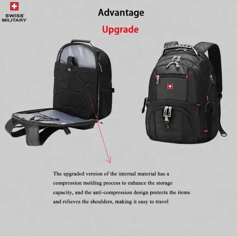 Waterproof Men's Backpack 15.6/17 Inch Laptop Backpacks School Travel Bags Swiss-style Large Capacity Business Bagpack Mochila - Suncollections