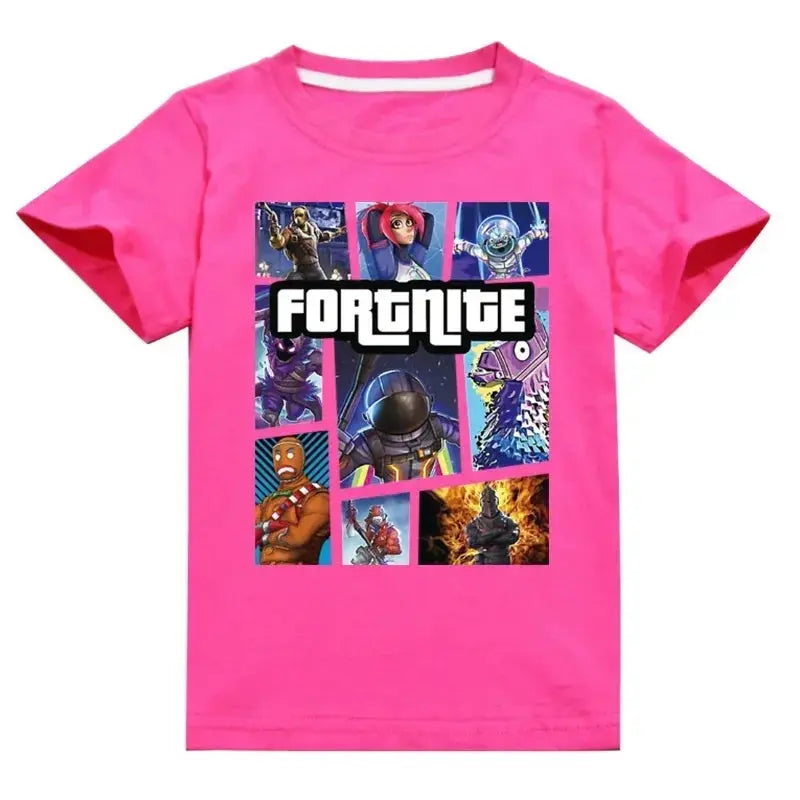 Fortnite T-Shirt Summer Cartoon Children Short Sleeve T-Shirt for Boys Girls Kids TShirt Clothing Print Clothes - Suncollections