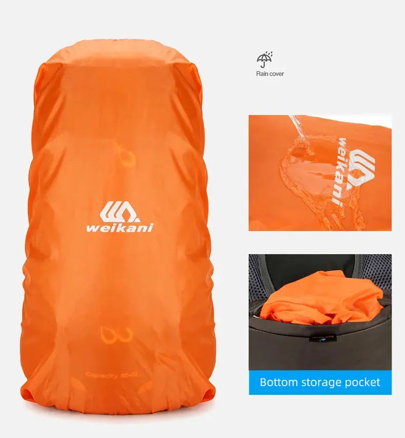 70L Camping Backpack Large Capacity Hiking Travel Outdoor Sports Waterproof Trekking Climbing Mountaineering Double Shoulder Bag - Suncollections