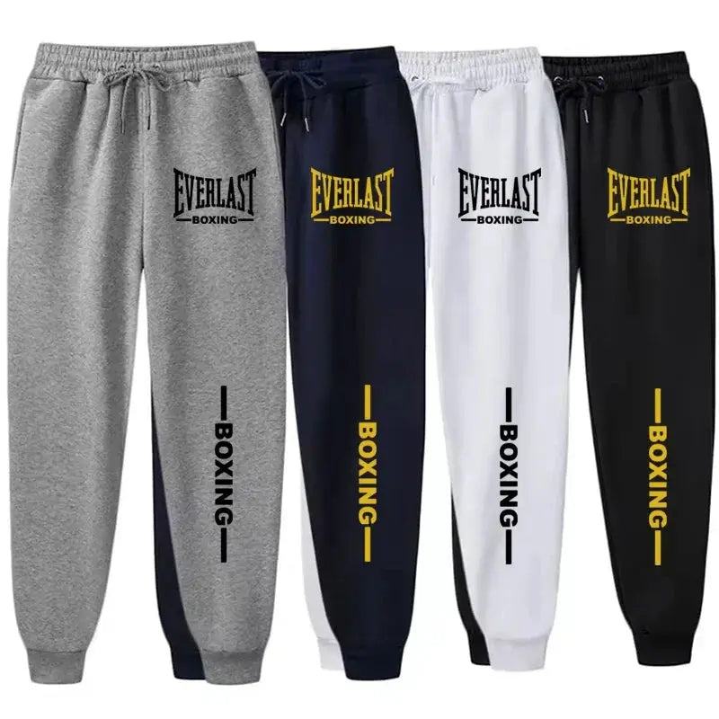 2025 Autumn Winter EVERLAST Printed Running Pants Men Women Outdoor Sports Fitness Pants Jogging Fleece Casual Sports Pants Suncollections