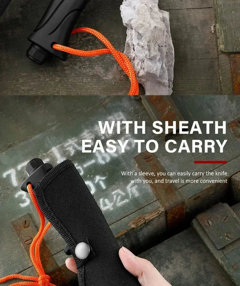 Outdoor Camping Tactical Straight Knife, Portable Outdoor Tool Knife - Suncollections