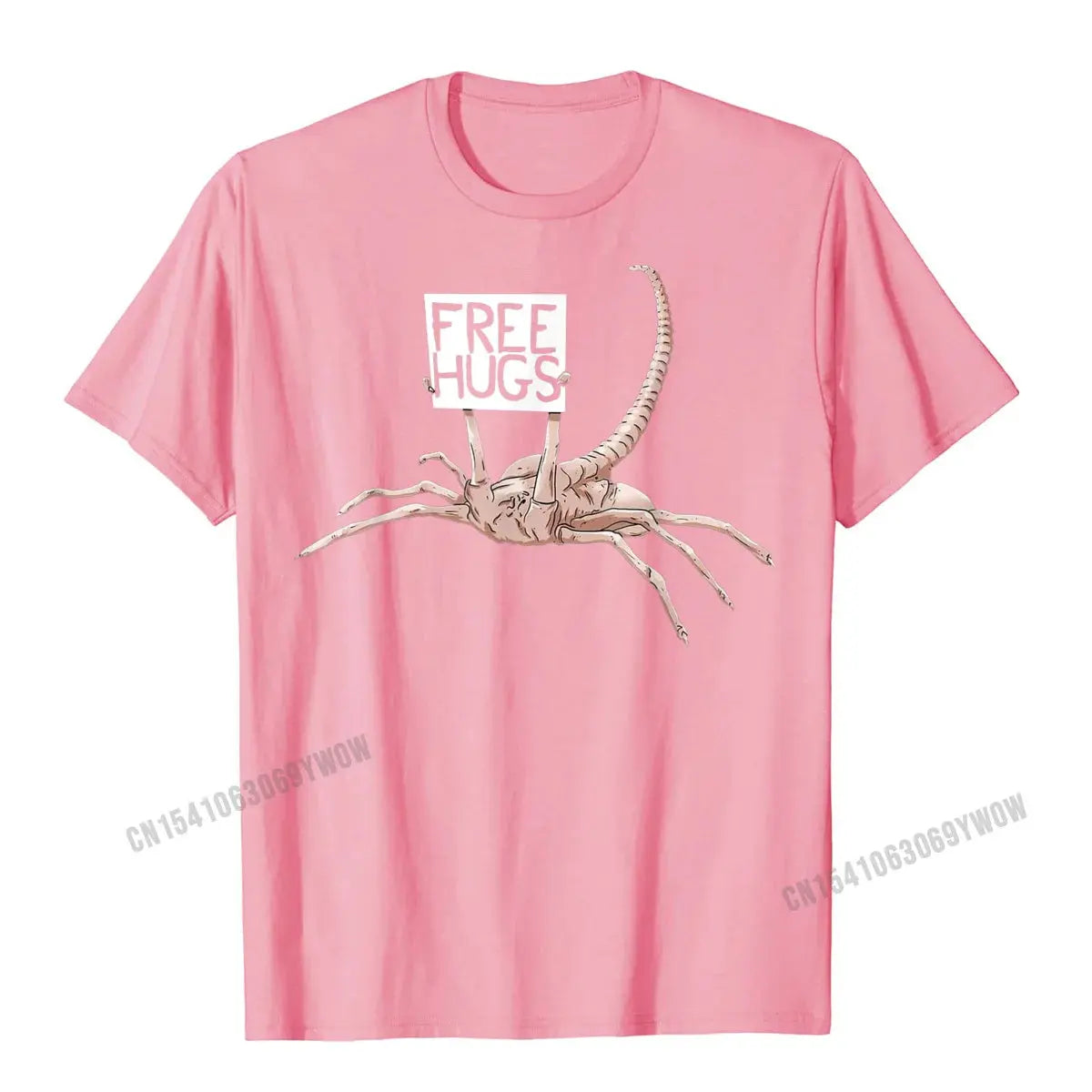 Free Hugs Funny Facehugger Aliens T-Shirt Harajuku Cotton T Shirt Comfortable Hip Hop Design Top T-Shirts - Suncollections