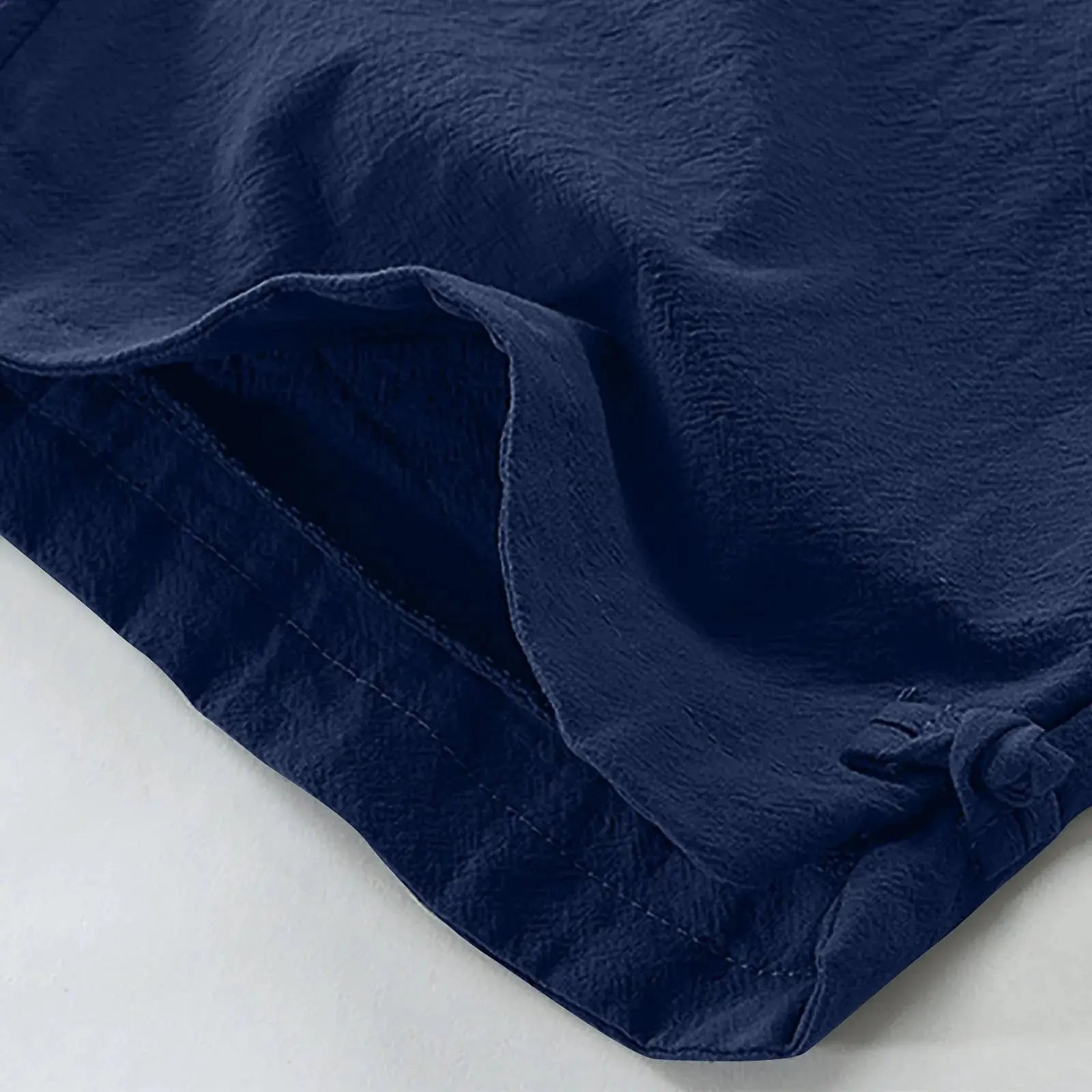 Cotton Linen Men'S Loose Tie Casual Pants Elastic Waist Beach Pants Linen Cropped Pants Suncollections