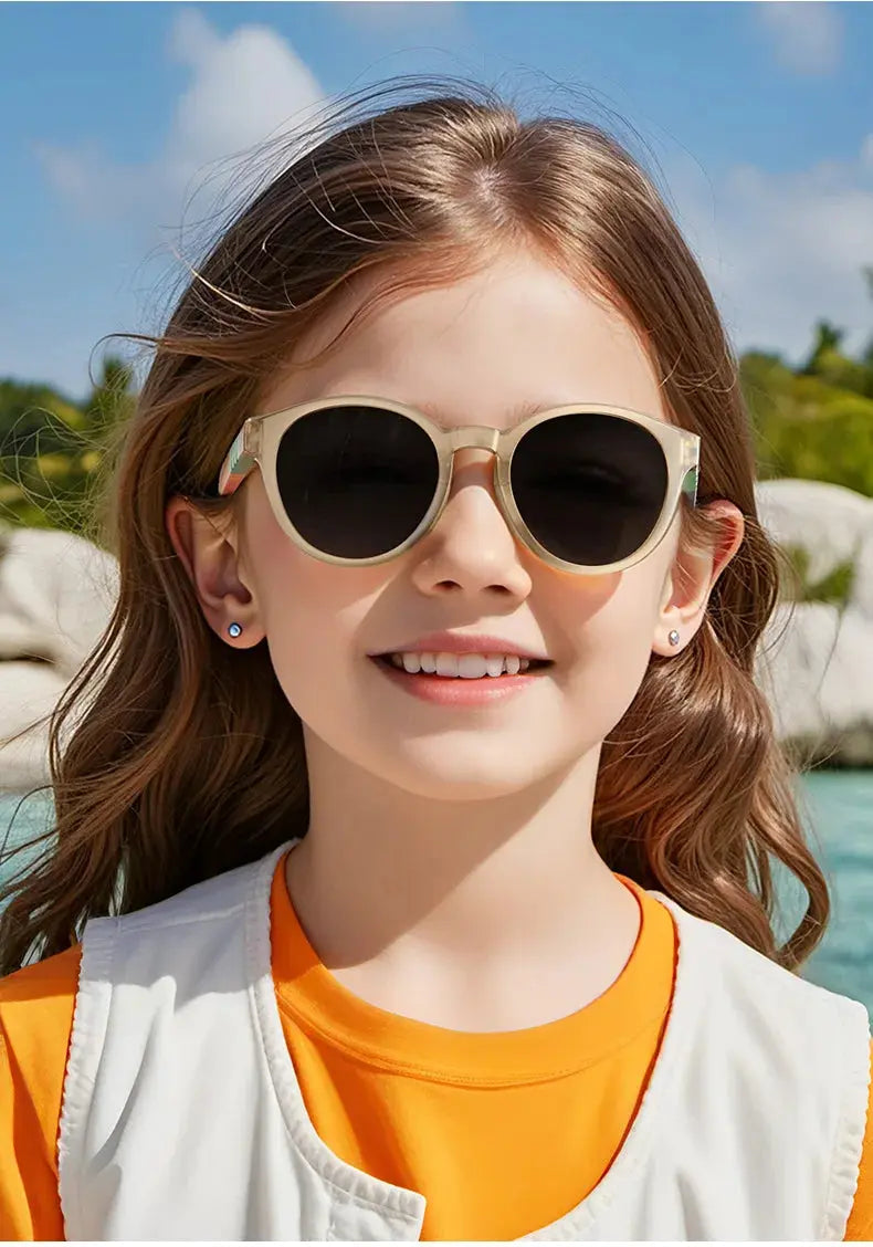 New Fashion Round Children Polarized Sunglasses Kids Sunglasses Boy Girl Stylish Baby Student Eyeglasses Party Eyewear UV400 - Suncollections