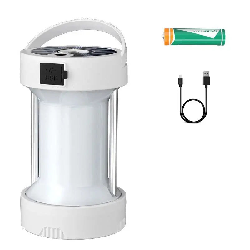 Camping Light LED Lantern Outdoor Waterproof Emergency Portable USB Rechargeable Multifunctional Tent Lamp Flashlight - Suncollections