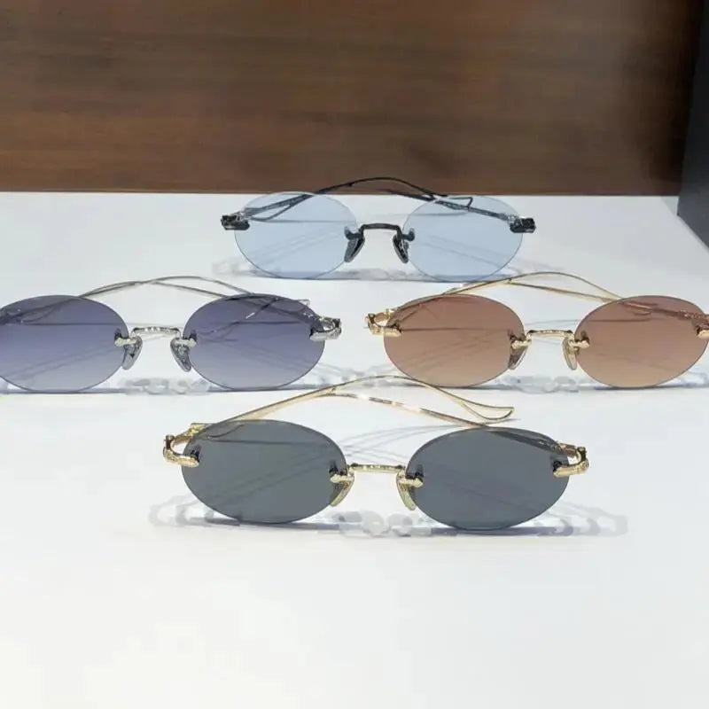 Popular Oval Cat Eye Women Sunglasses Luxury Brand Design Simple And Fashion Outdoor Play Party Sunscreen Men Sun Glasses - Suncollections