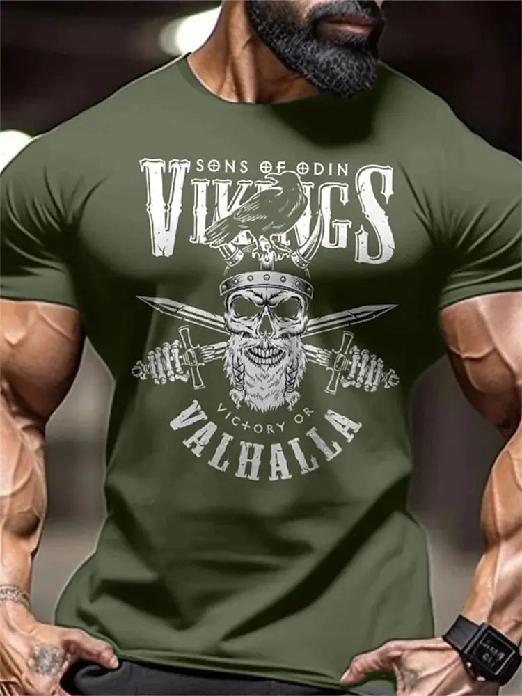 New Men's Fitness T-Shirt Fierce Gym Sports Short-Sleeved Top Quick-Dry Round Neck T-Shirt Fitness Competition Training Clothes - Suncollections