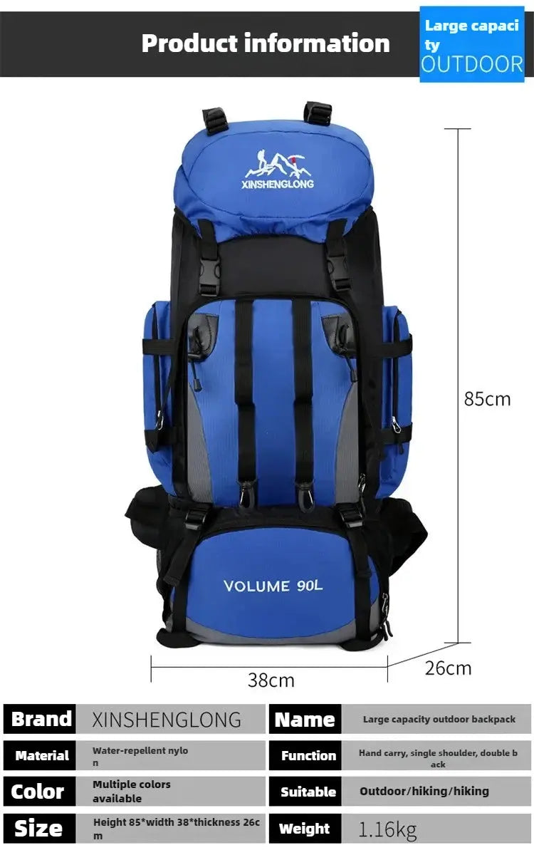 90L Waterproof Hiking Camping Backpack Trekking Bag Rucksack Large Capacity Travel Outdoor Sports Bags Camping Equipments - Suncollections