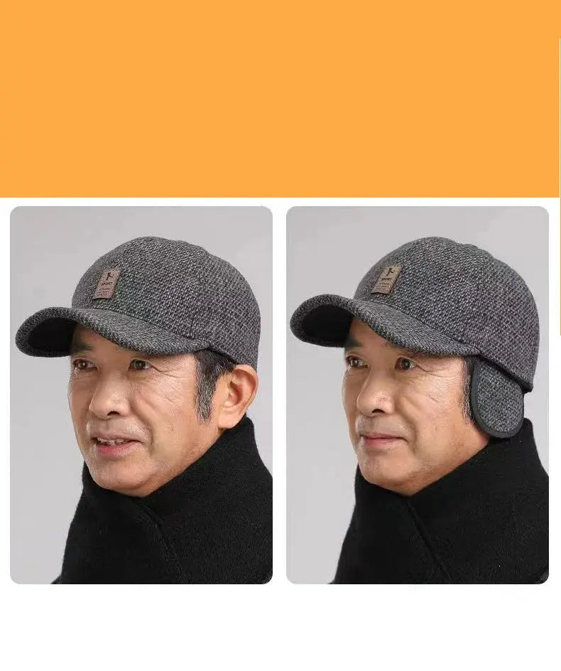 Cotton Hat Men's Hat Autumn And Winter Middle-Aged Dad Cloth Hat Single Old Man Windshield Baseball Hat Sun Hat - Suncollections