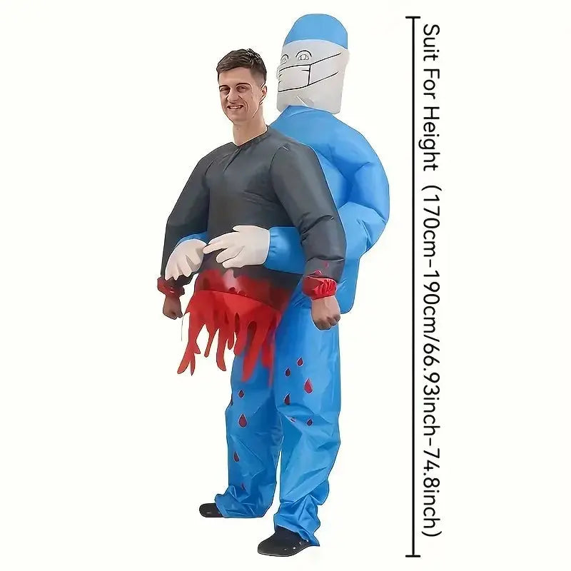 Terrifying Doctor Inflatable Suit Bloody Terrifying Amputation Doctor Inflatable Suit Halloween Carnival Party Funny Costume Suncollections