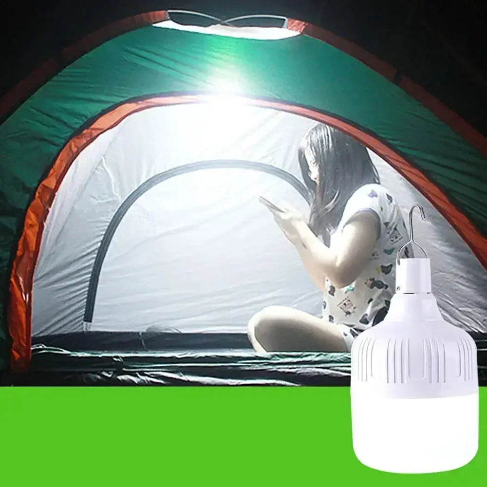 100-500W Rechargeable Portable LED Emergency Lights Outdoor Portable Lanterns Hanging Camping Energy Saving Bulb for Garden Tent - Suncollections