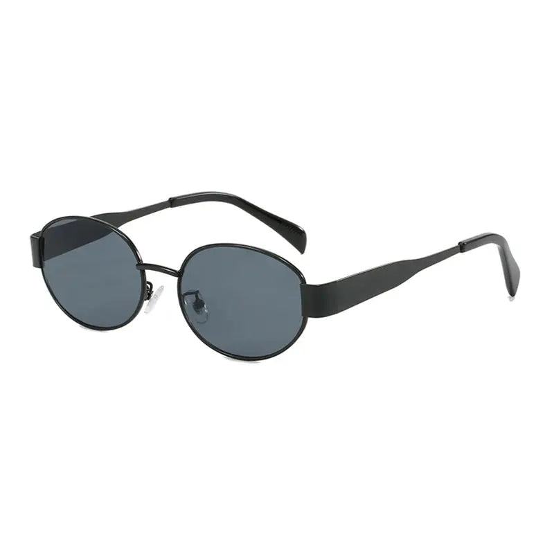 Retro Small Oval Sunglasses Men Women Luxury Metal Round Sun Glasses Male Classic Casual Driving Shades - Suncollections
