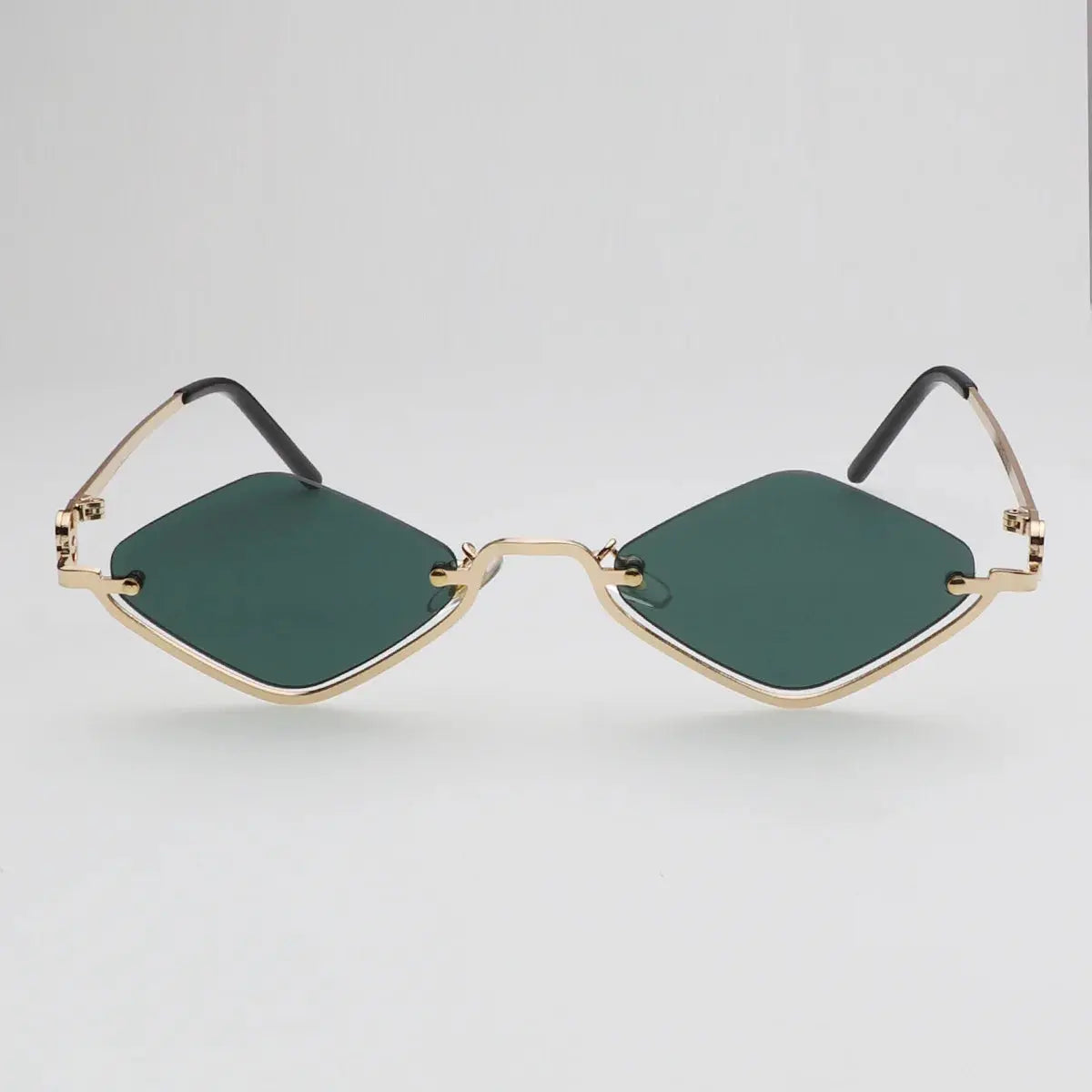 Fashion Small Polygonal Sunglasses Women Luxury Brand Metal Half Frame Sun Glasses Ladies Hipster sexy Cat Eye Shades Vintage - Suncollections