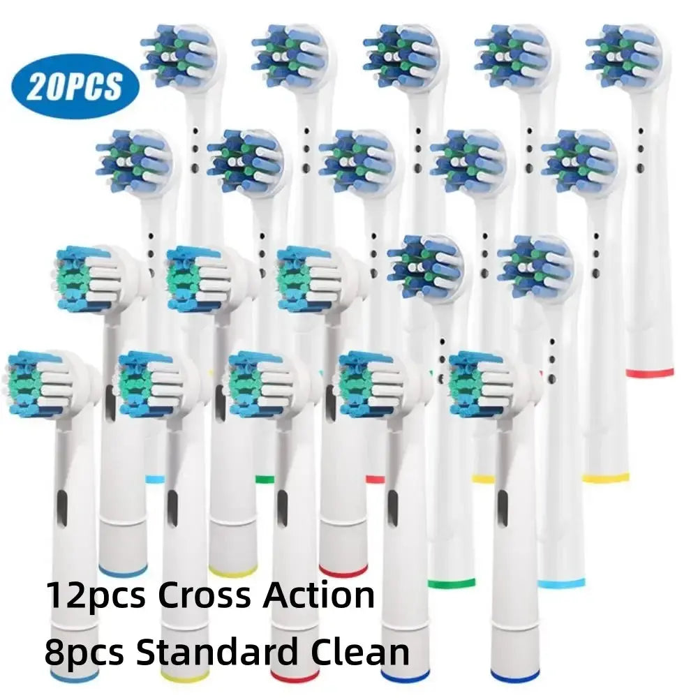 16/20PCS Brush Head nozzles for Oral B Electric Toothbrush Replacement Head Refill Sensitive Floss Cross Action for Oralb - Suncollections
