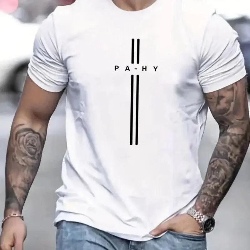 New men's 100% cotton short-sleeved T-shirt, crew-neck top comfortable casual, summer loose fashion T-shirt - Suncollections