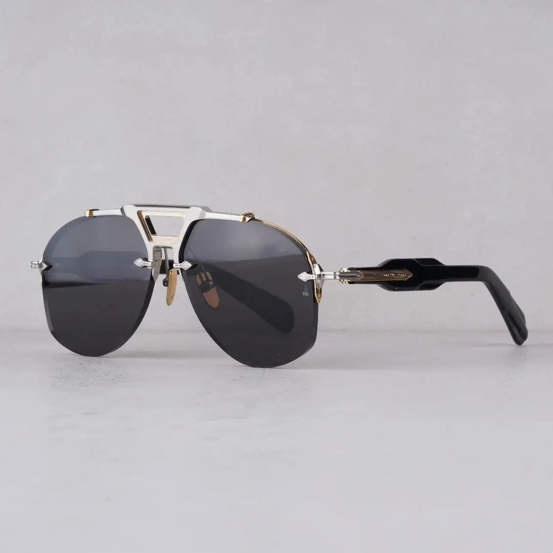 2024 Luxury Fashion Trend Vintage Sunglasses ALTA Alloy-Acetate Frame UV400 Lens Retro Big Oval Pilot Type 3A+ Original Quality - Suncollections