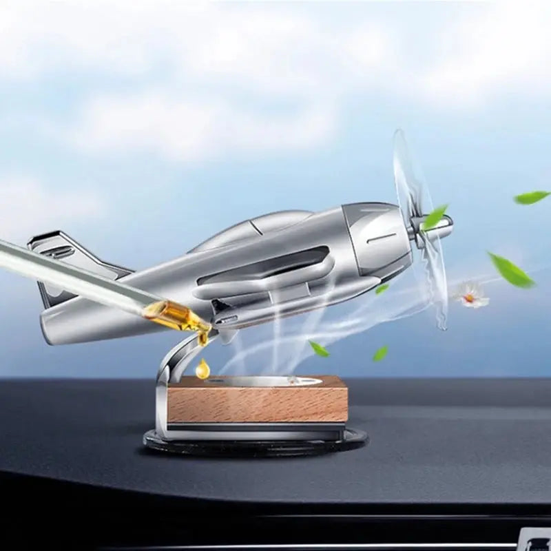 Solar Powered Rotating Aircraft Desktop Aircraft Decoration Interior Decoration Car Decoration Children's Birthday Gift-A22G - Suncollections