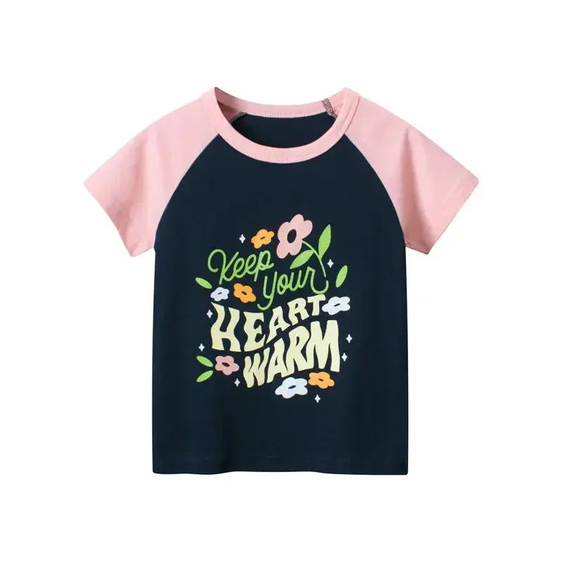2-8T Toddler Kid Baby Boys Girls Clothes Summer Cotton T Shirt Short Sleeve Graffiti Print tshirt Children Top Infant Outfit - Suncollections