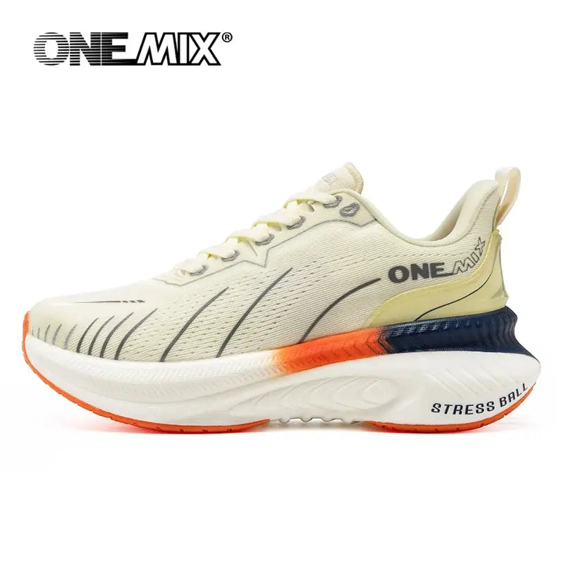 ONEMIX White Road Running Shoes for Men Air Cushion Outdoor Sport Shoes Male Trainers Summer Jogging Shoes Women Footwear Suncollections