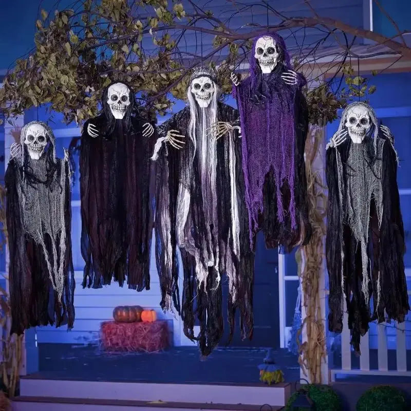 Hanging Halloween SkeletonGhosts Decorations Grim Reapers for Halloween Outdoor  Halloween Sound Control Light Up Ghost Suncollections