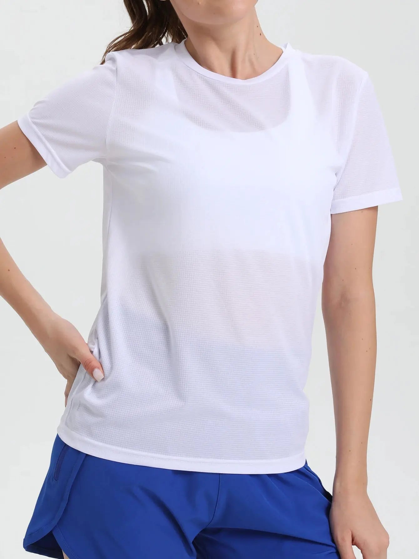Women's Solid Color Ultralight Quick Dry Sport T-Shirt,Breathable Lightweight  ,Running Gym Compression Shirt - Suncollections