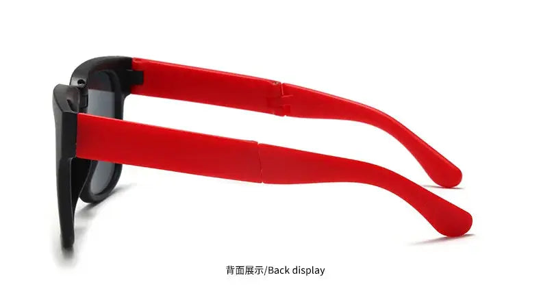 Kids Outdoor Foldable Sunglasses Baby Boys Girls Travel Goggle Shades Eyewear Vintage Square Frame UV Sun Glasses for Children - Suncollections