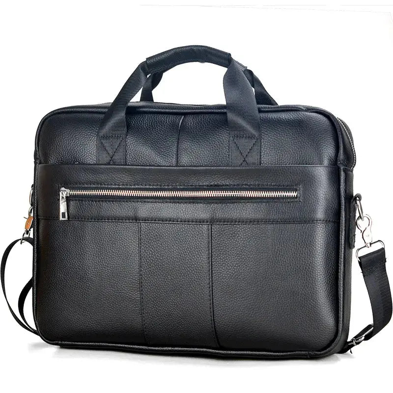 Men Genuine Leather Handbags Casual Leather Laptop Bags Male Business Travel Messenger Bags Men's Crossbody Shoulder Bag - Suncollections
